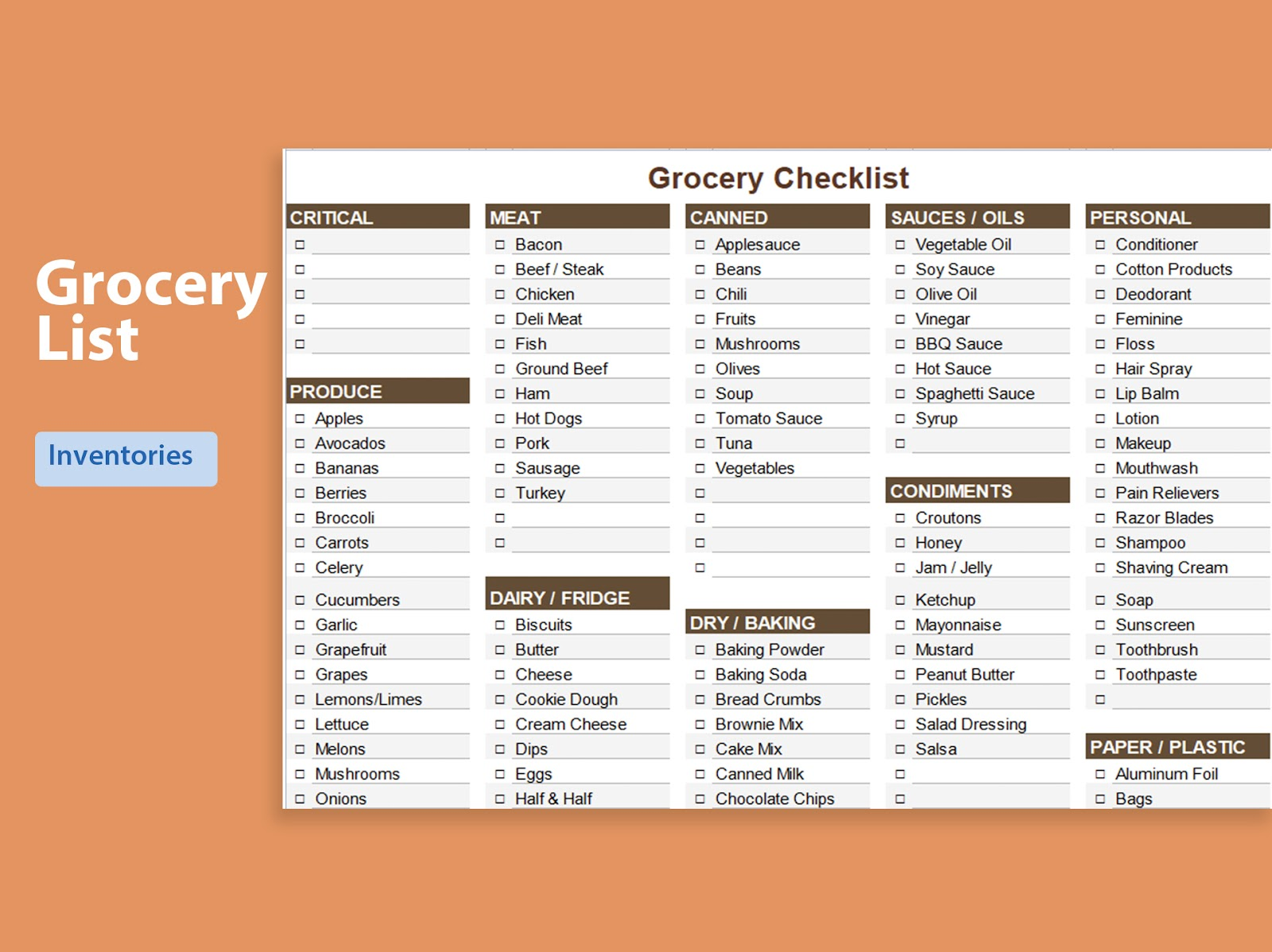 Top 10 Excel Grocery List Templates WPS Office Academy Top 10 Excel Grocery List Templates WPS Office Academy
