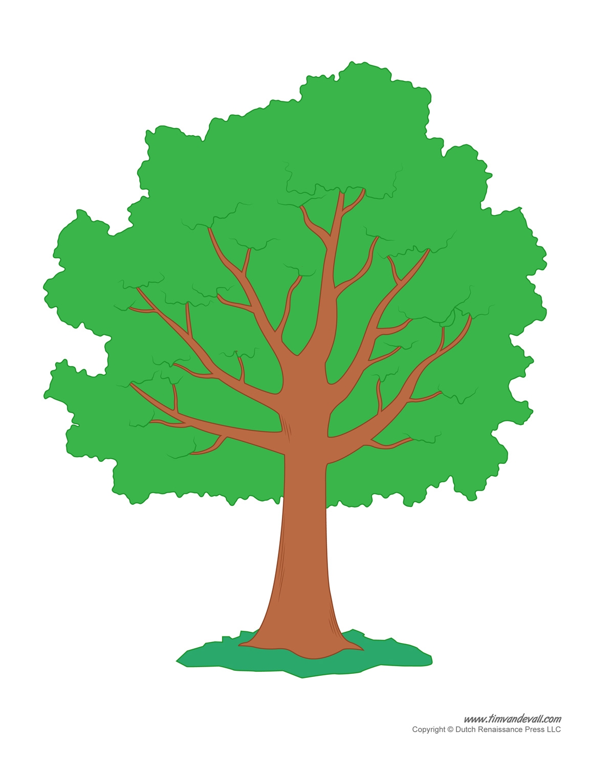 Outline Printable Tree Template