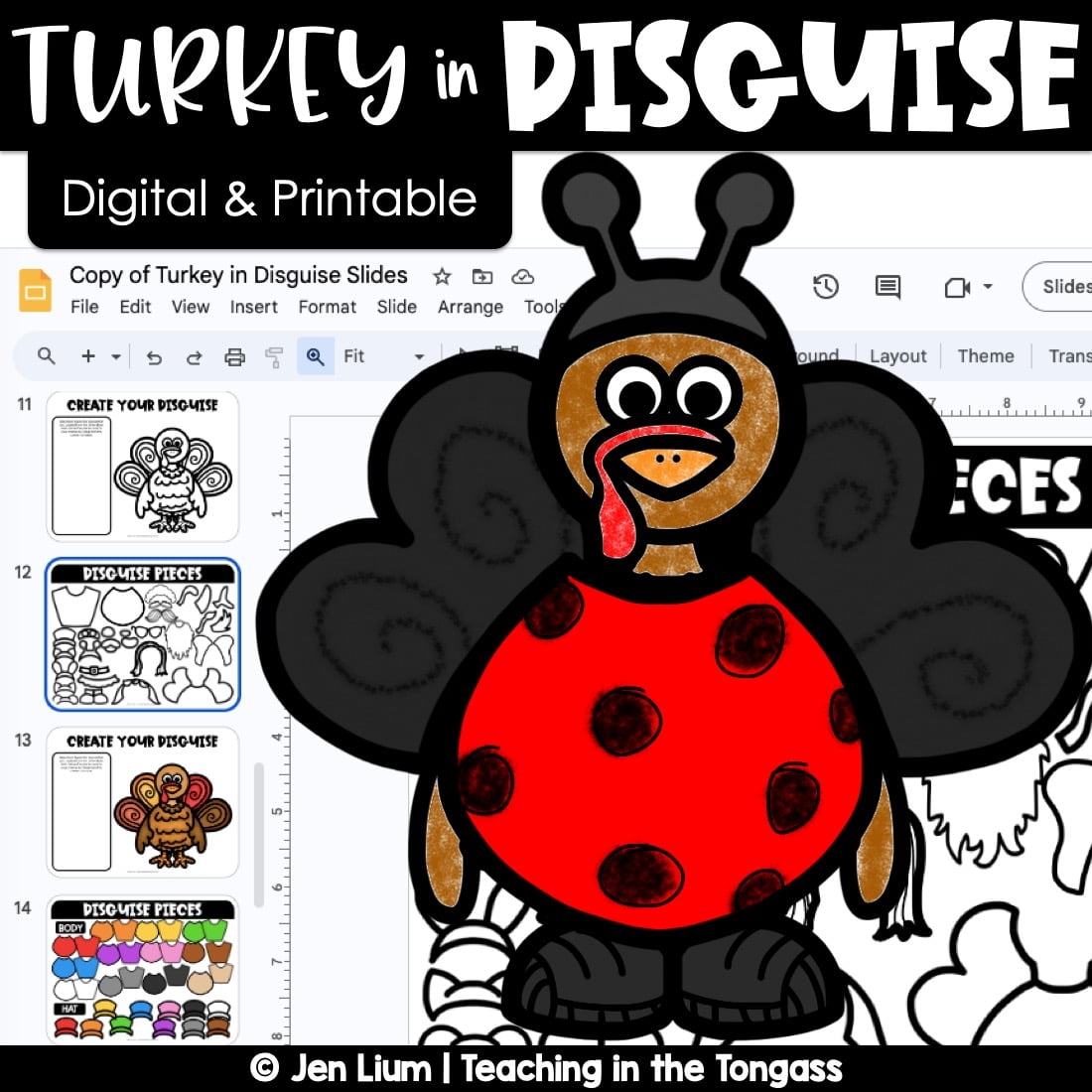Turkey In Disguise Craft Template Project Digital And Printable Teaching In The Tongass Turkey In Disguise Craft Template Project Digital And Printable Teaching In The Tongass