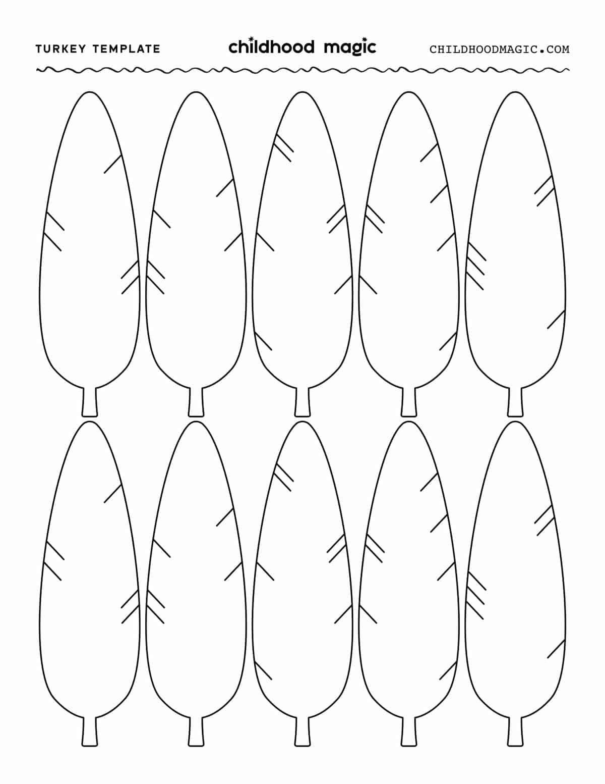 Free Printable Turkey Template Free Printable Turkey Template