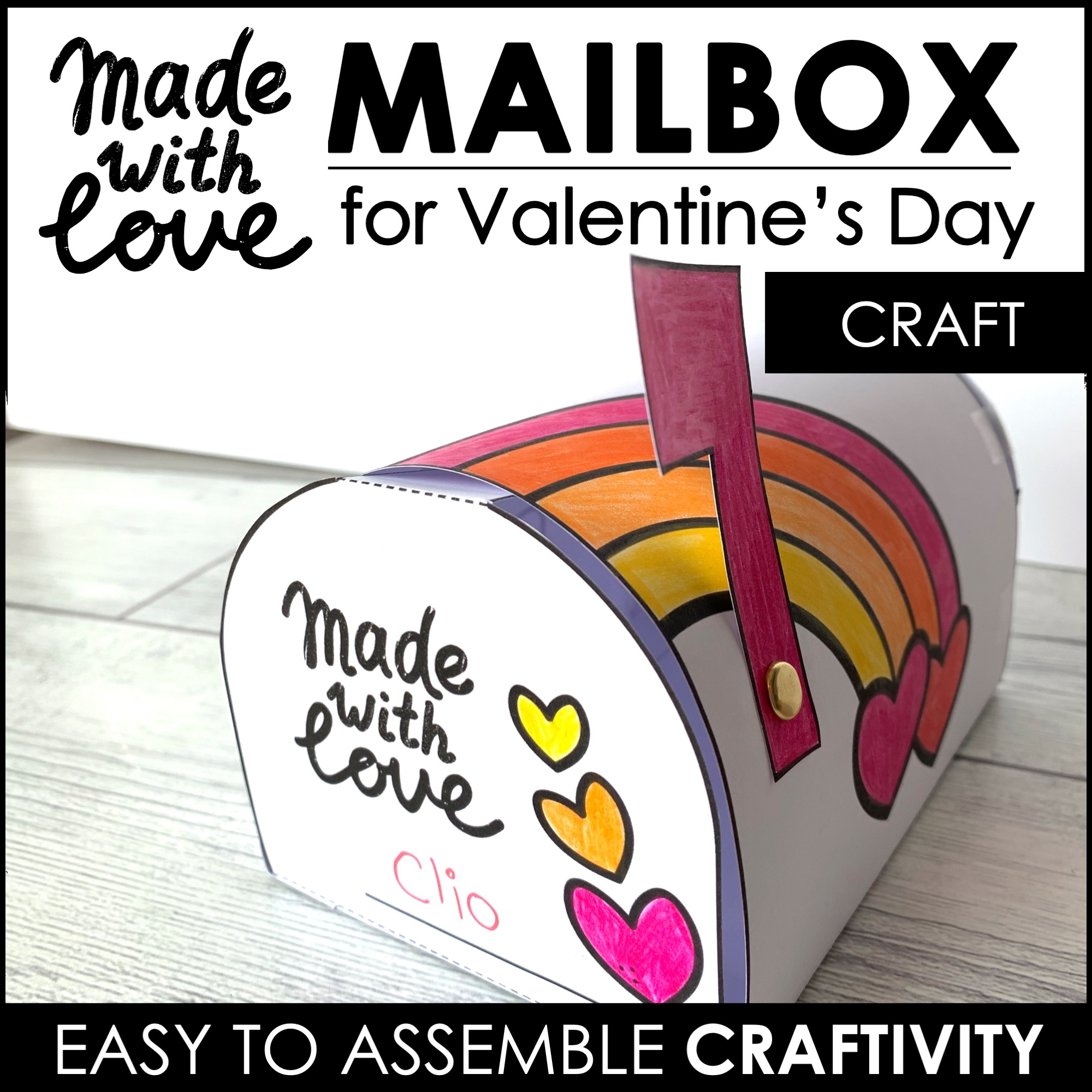 Valentine s Day Mailbox Printable Valentine s Craft Activity Template Made By Teachers Valentine s Day Mailbox Printable Valentine s Craft Activity Template Made By Teachers